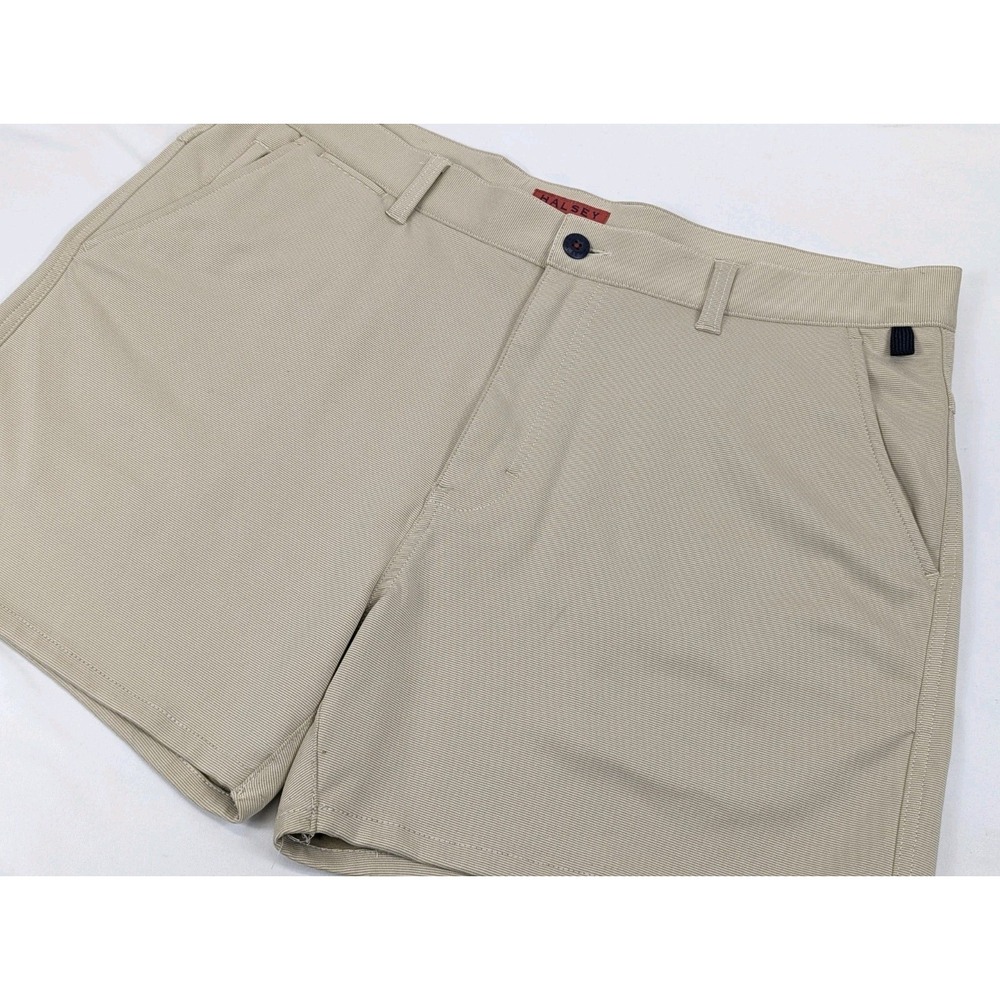 Halsey Sport Golf Shorts Mens 38x4 Tan Stretch Zippered Performance Outdoor